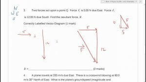 Physics 12 Answers to Unit 1 Quiz 2