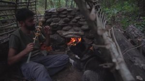 3 DAYS solo survival CAMPING. CATCH and COOK, Fishing.  BUSHCRAFT SHELTER