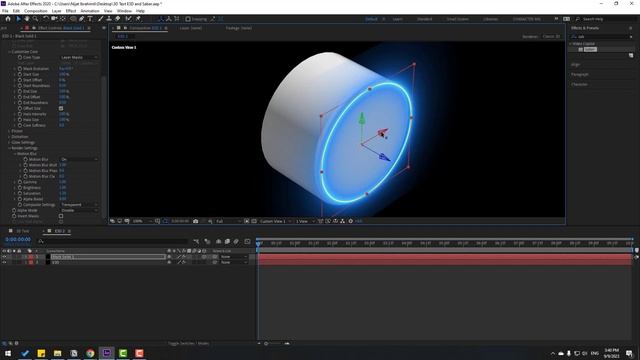 3D Neon Text Animation | Element 3D + Saber | After Effects Tutorials