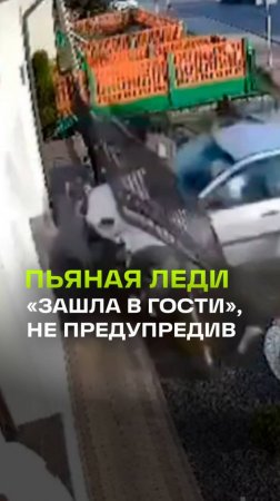 Пьяная автоледи зашла в гости к незнакомцам на Renault Megane в Польше