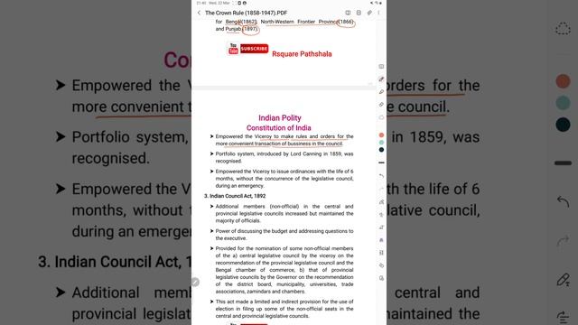 Indian Polity | Constitution of India | Historical Background | The Crown Rule 1858 - 1947 Part 1