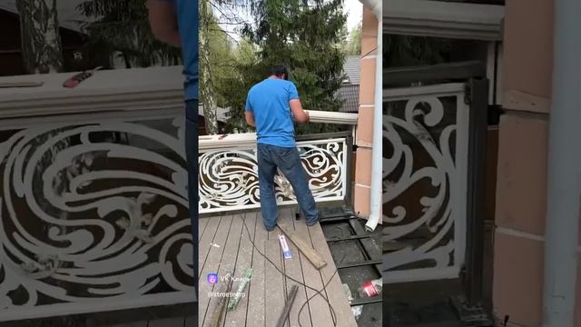 Завершающие элементы в сборке перила