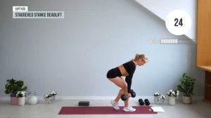 35 MIN GLUTES   ABS Workout - With Weights _ LEG DAY _ Home Workout