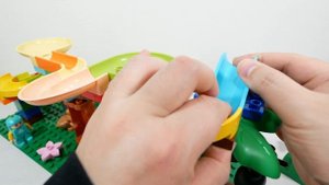 Лего блоки ☆ Конструктор Marble Run ASMR Качели, горки, носороги и слоны