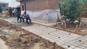 Заливка заезда и площадки под машину