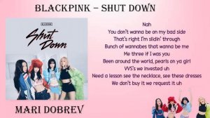 BLACKPINK – Shut Down [Color_Coded_Rom_Eng Lyrics]