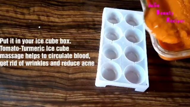 50 Years Old Looks 30 with Tomato - Tumeric Ice Cube Face and Body Massage - Anti Aging Secret
