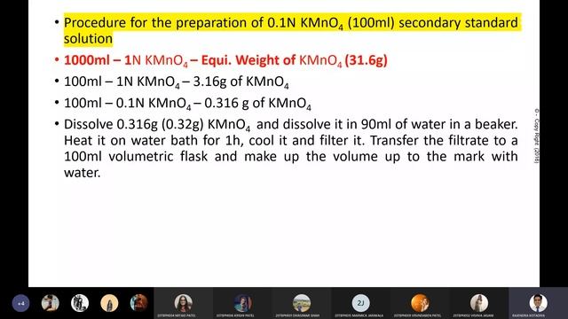 Practical standardization of KMnO4 with oxalic acid смотреть онлайн