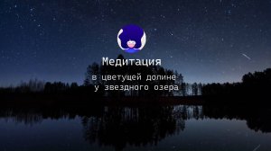 Медитация в цветущей долине у звездного озера