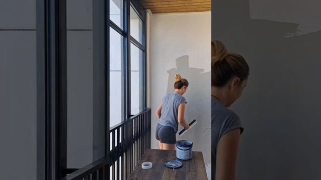 Ремонт балкона.Покраска балкона.