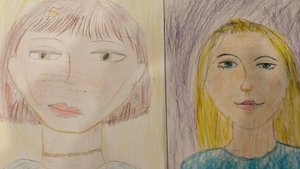 Дети рисуют своих мам