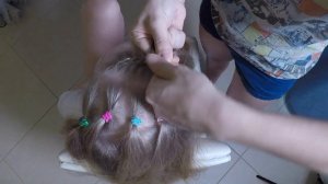 Прическа с цветными резинками | Прически для девочек