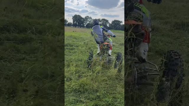 Mowing the lawn is way more fun on the trike   Even run it out of fuel!