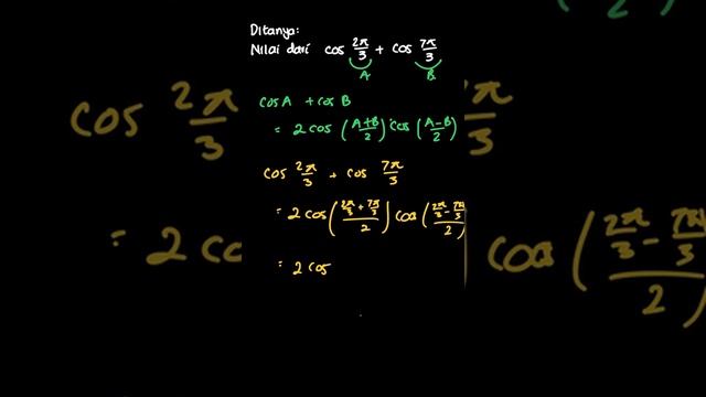 Nilai \text{cos}\frac{2\pi}{3}+cos\frac{7... | Erlangga X-pres | Kelas 12 | 3 | Ujian Nasional смотреть онлайн