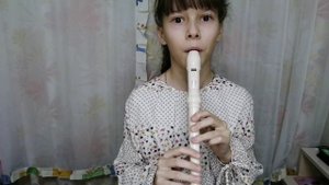 Во поле берёзка (русская народная песня) на блокфлейте