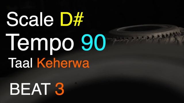 Gazal style Keherwa | Taal 03 | Scale D# | Tempo 90 | Keharwa Taal | Tabla For Practice vocal