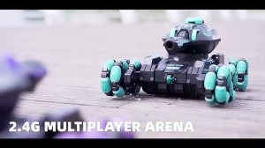 Танк на радиоуправлении, 6 колёс, управление жестами, гидрогелевые пульки 11000 шт