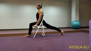 Подготовка к Аланасане со стулом Айенгара / Preparation For Alanasana with Iyengar Yoga chair