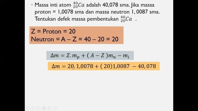 Defek Massa dan Energi Ikat Inti #Soal 1 смотреть онлайн