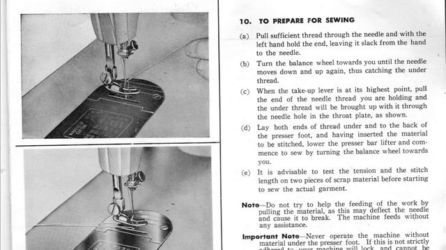 Jones CB Model D Sewing Machine Instruction Manual How To Thread