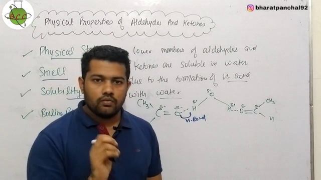 Aldehydes, ketones and Carboxylic Acid 08 | Physical Properties Of Aldehydes And Ketones | Class 12
