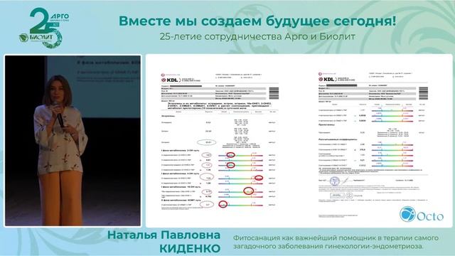 Доклад Киденко Н. П. на 25-летии сотрудничества АРГО и Биолит.