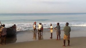 Fishing in Odayam, Varkala, Kerala, India