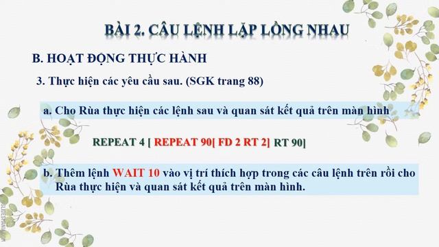 Lớp 5 CD4 Bai 2 luyện tập Câu lệnh lặp lồng ghi am смотреть онлайн