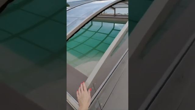 Накрытие для бассейна из алюминивой конструкции и поликарбоната 🌊 #павильондлябассейна #бассейн