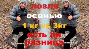 ловля рыбы 1кг vs 3 кг есть ли разница