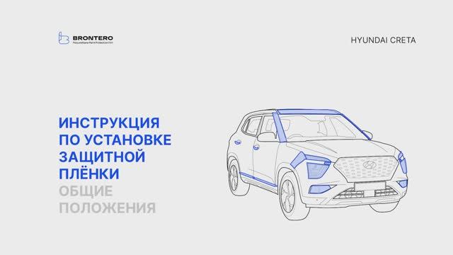 Полная инструкция по нанесению полиуретановой пленки Brontero на Hyundai Creta II поколение