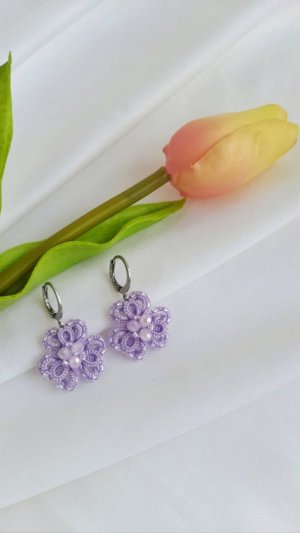 Серьги "Виола" ( запись прямого эфира #совместные_поплетушки в инстаграм)