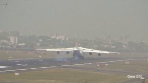 Antonov An 124 Maximus Air Cargo landing in Mumbai