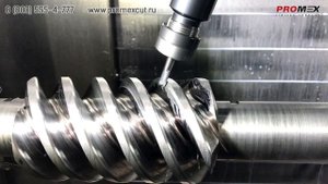 Токарно-фрезерная обработка червячной пары четырехзаходной вал и ступица для клиновидной задвижки