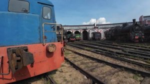 Станция "Подмосковная": депо паровозов и поворотный круг / Steam locomotives depot in Moscow