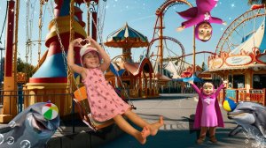 Слова на английском с Лия Boom Развлечения в Парке аттракционов - Лия Бум в деревне Маша и медведь