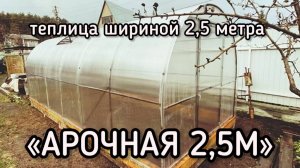 ТЕПЛИЦА ШИРИНОЙ 2,5 МЕТРА. АРОЧНОЙ ФОРМЫ