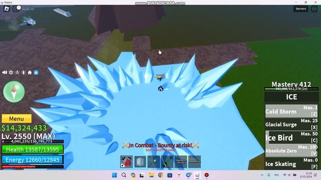 Баунти хант со льдом в blox fruits смотреть онлайн