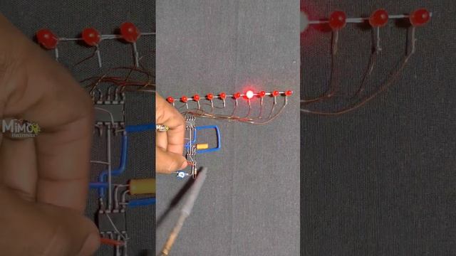 LED chaser using 4017 #mimoelectronics #electronicsprojects #simplecircuit