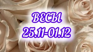 ВЕСЫ. Неделя с 25 ноября - 01 декабря.