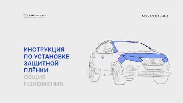 Подготовка кузова Nissan Qashqai II-рестайлинг к нанесению полиуретановой пленки Brontero