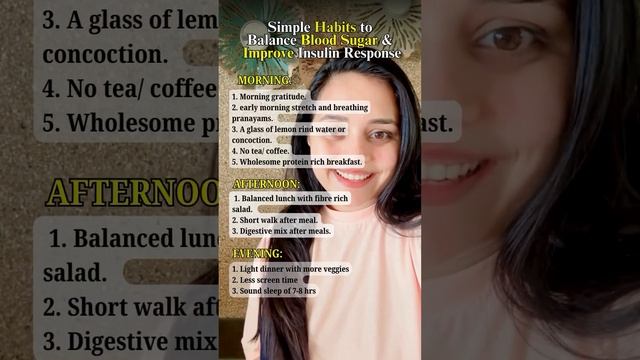 Simple Habits you should follow everyday to Balance Blood Sugar levels and Improve Insulin Response