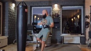 Работа по боксерскому гелевому мешку "Кинжал" на пружинах с поворотным механизмом, от компании "ВТ"