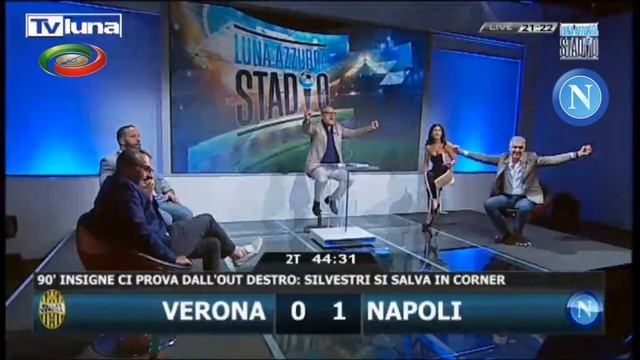Verona Napoli 0 2 live reactions I tempo Luna Azzurra Stadio 23 09 2020 смотреть онлайн