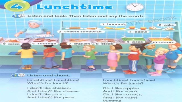 Super Minds Student Book 1 Unit 4 page 46 cd 2 Audio 2 Lunch Time смотреть онлайн