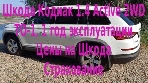 Skoda Kodiaq, Шкода Кодиак 1,4 150 л.с. Active DSG6 2WD, ТО-1, 1 год эксплуатации, цены, страхование