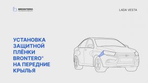 Нанесение полиуретановой пленки Brontero на крылья Лада Веста