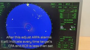 Operational use of radar Bridge Master E