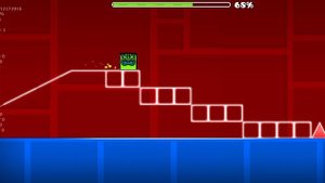 Прошёл свой уровень в Geometry Dash