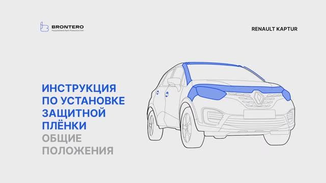 Краткая инструкция по оклейке автомобиля Renault Kapture полиуретановой пленкой Brontero